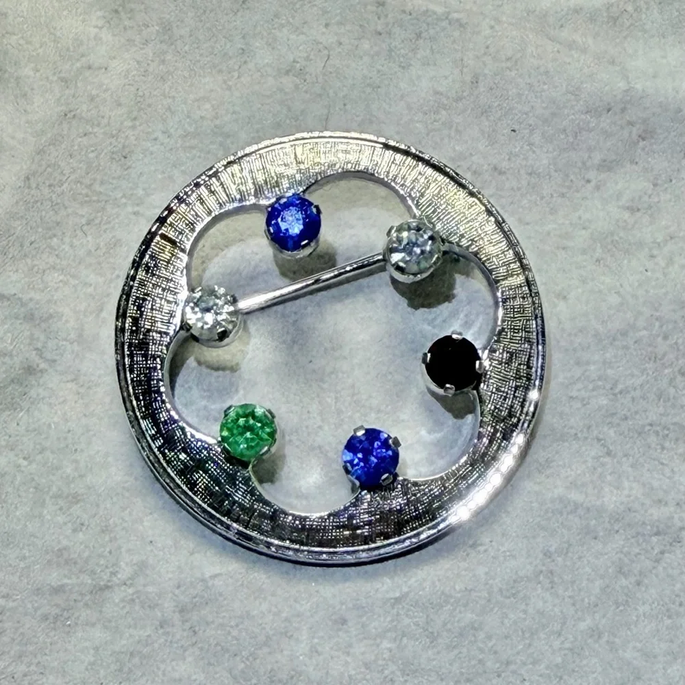 Anson sterling silver rhinestone brooch